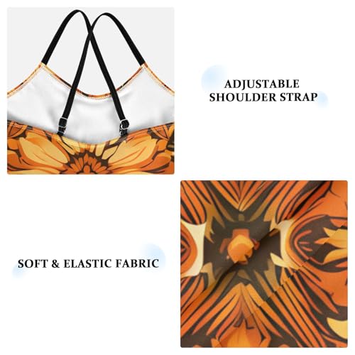 senya Girls Swimsuits Orange Petals One-Piece Swimwear Quick Dry Girls Bathing Suits for 3 Years Old3