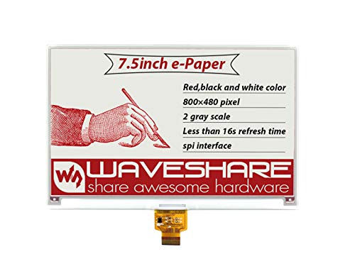Waveshare 7.5C`E-PaperiBjE-Ink RawfBXvCA800×480𑜓x̉ʁA//3Fj^[ASPIC^[tFCXAPCBȂARaspberry/Jetson Nano/Nucleo / STM32T|[g