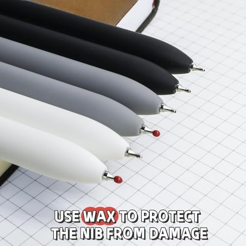 Image of 6 PCS Retractable Gel Pens Set, Quick Dry Black Ink 0.5mm Fine Point Pens, Smooth Writing Rollerball Gel Ink Pens with Soft Touch Grip for School, Office & Home Use (Black White Grey)