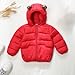 Boys Girls Black Ears Hooded Coat Cute Fashion Winter Jacket Warm Soft Outerwear for Kids Toddler (Red, 12-18 Months)