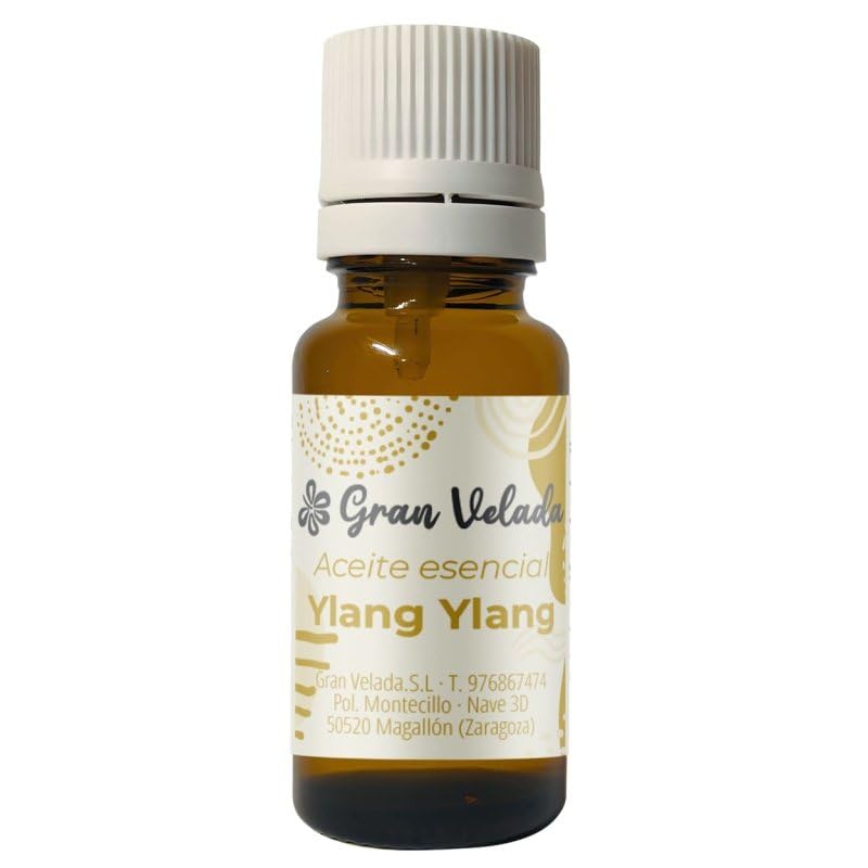 Gran Velada - Olio Essenziale Ylang Ylang Chemiotipizzazione Puro e Naturale 1000 ml | Antisettico, Cicatrizzante e Stimolante Capillare | Ideale per Creme, Shampoo e Aromaterapia