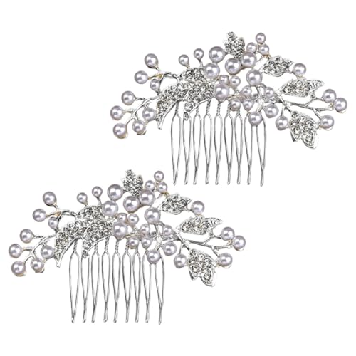KAILIKETIY 2個パールヘアコーム 結婚式用 髪飾り おしゃれなデザインで華や