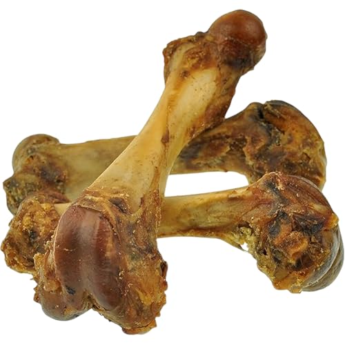 Friandise pour Chien à Base d'os de Viande - Gros mâchons de Porc 100% naturels pour Chiens Os de Por pour Les mâcheurs agressifs (Porc, 4 unités)
