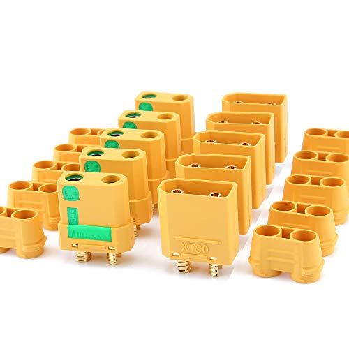 Amass 5 Pair XT90S XT90-S XT90 Connector Anti-Spark Male Female Connector for Battery, ESC and Charger Lead