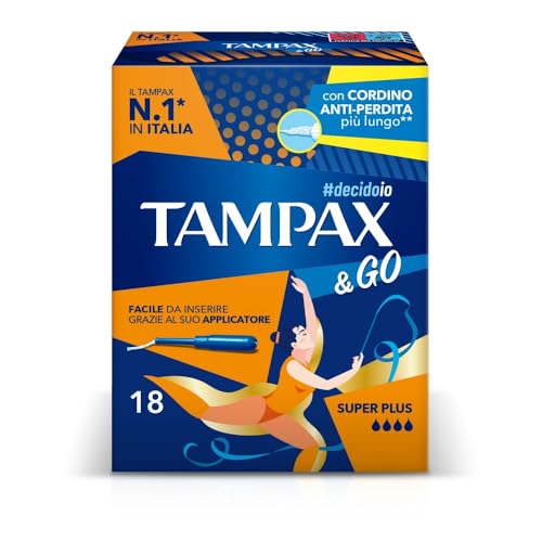 TAMPAX&GO Super Plus, 18 Assorbenti Interni con...