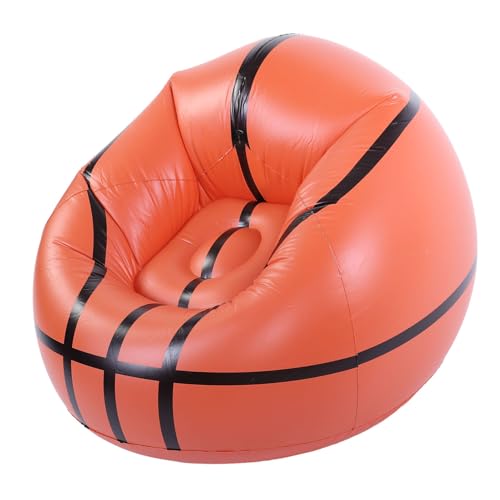 Canapé gonflable football portable et ergonomique orange pour vos soirées