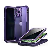 INTORDAYS Anti Peeping Case for iPhone 14 Pro Max,360 Degree Double-Sided Privacy Tempered Glass,Sho