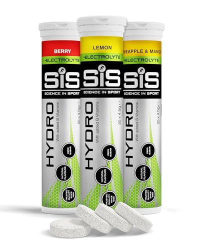 Science in Sport Hydro Tabletten 60 Stk. - Elektrolyte Tabletten, Vegan & glutenfrei, Brausetabletten für einen ausgeglichenen Elektrolyte-Haushalt (Verpackung kann variieren)