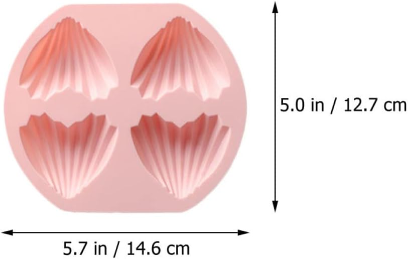 4pcs Heart Shape Silicone Madeleine Baking Mold, 4 Cavity