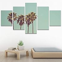 SIGNWIN 5 Panel Canvas Wall Art Tree Against Sky III for Home Decorations Ready to Hang - 60