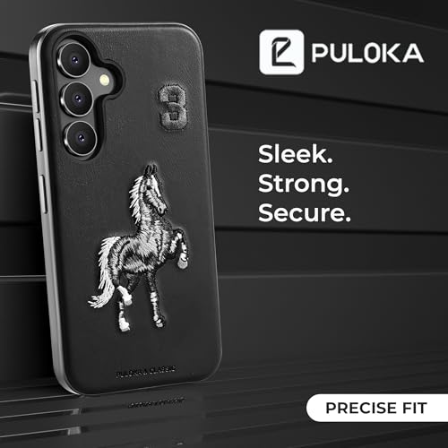 PULOKA Horse Embroidery Samsung S24 Case Black - Image 6
