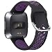 XIMU Sport Bands Compatible with Fitbit Versa/Versa 2 / Versa Lite, Soft Silicone Waterproof Breathable Sport Watch Strap Replacement Wristband Accessories Women Man for Versa Smart Watch