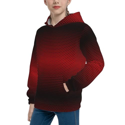 Red Mushrooms, Hand Painted Mushrooms Kid Hoodies Boys Sweatshirts Girls Pullover with Pocket2