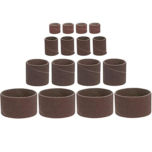 MS-Warenvertrieb 20 tlg Set: 4x Schleifwalze 1/2 3/4 1 1.5 mit 16 Schleifrollen K80 + K120