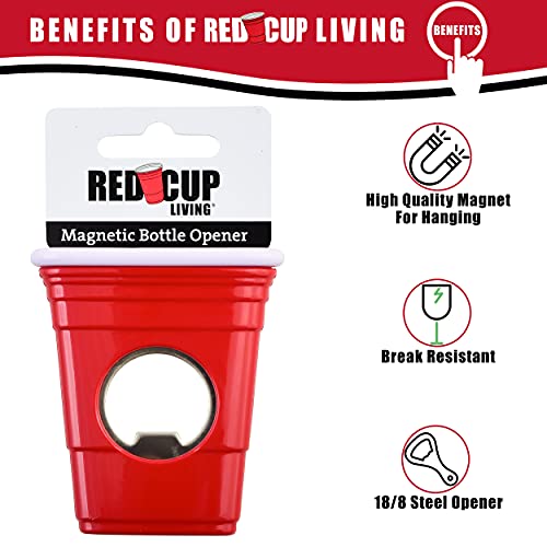 Red Cup Living Magnetic Bottle Slim Opener, 8.1"-10.0", Bottle Opener, Solid And Durable Beer Openers. Easy To Carry, Bpa Free #TOP3
