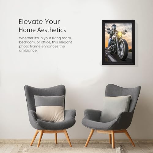 Image of A3 Wooden Photo Frame, A3 (29.7 x 42 cm) Display for Artworks, Pictures and Photos of Your Loved Ones, Best for Home, Office, Wall Decor, Living Room, Bedroom, Black
