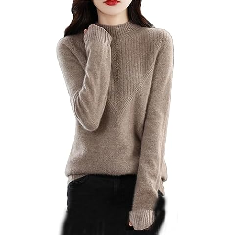 Suvoiier Women's Semi High Collar Wool Sweater Cover