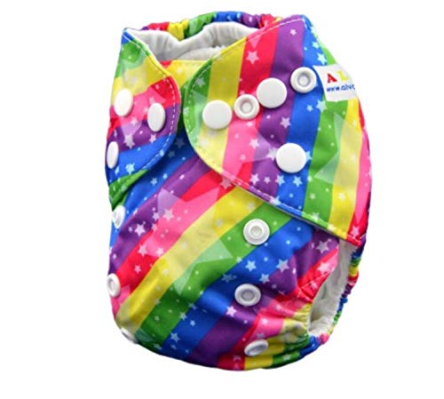 Alvababy Cloth Diaper for Babies with Bamboo Insert - Newborn (Design - 1)