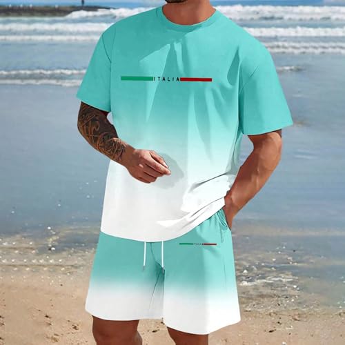 Survêtement streetwear 2 pièces homme avec t-shirt et short décontracté - 3