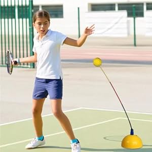 Tennis Trainer Kids Rebound Ball for Kids Solo Self Tennis Practice Rebounder Device Indoor Outdoor Tennis Self Training Equipment Strengthen Overall Muscle Memory Correct Body Posture