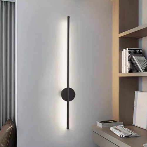 LED interior apliques de pared con mando a distancia regulable larga lampara dorada de 80cm 5