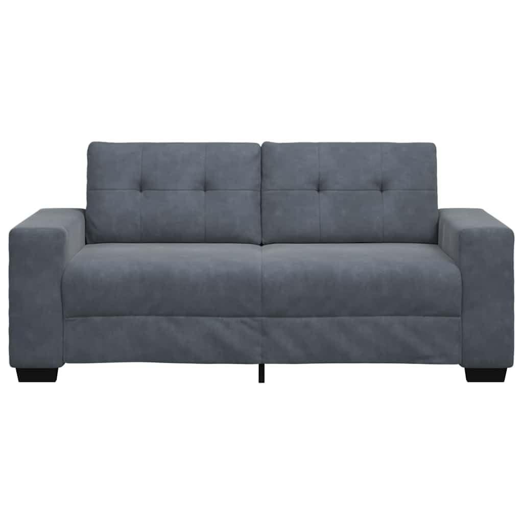 Canapé 2 Places, Causeuse de Salon Fauteuil Sofa 2 Places Causeuse Gris foncé 181 x 77 x 82 cm Velours