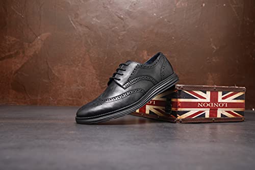 Mens Casual Shoes Leather Smart Business Work Office Lace-up Dress Shoes Dark Brown - Image 3