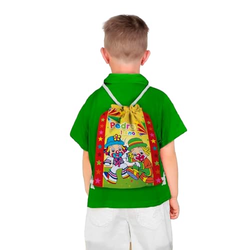 Mochilinha Bag Infantil Personalizado com Nome e Idade Palhaços Engraçados Circo (Mochilinha 20x30, Unidades, 05)