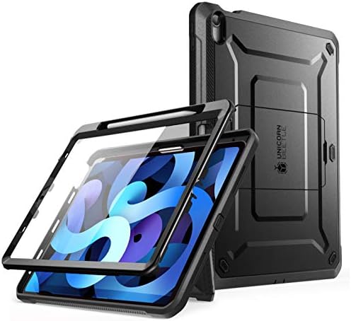 SUPCASE Unicorn Beetle Pro Series Case Designed for iPad Air 5 (2022) / iPad Air 4 (2020) 10.9 Inch, with Pencil Holder & Built-in Screen Protector Full-Body Rugged Heavy Duty Case (Black)