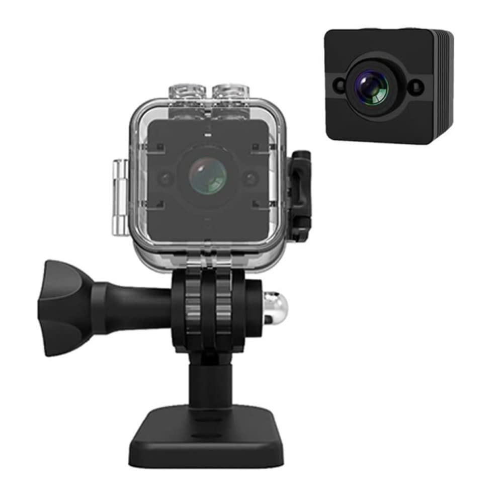Mini Camera Waterproof Full HD 1080P with Night Vision and Motion Detection, Portable Video Sports DVR Camcorder Car Recorder, Small Surveillance Cam, Mini Security Camera sq12