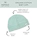 HonestBaby Multipack Baby Caps Newborn Hats 100% Organic Cotton for Infant Baby Boys, Girls, Unisex, 2-Pack Sage, One Size