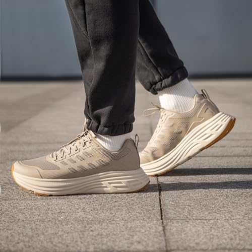 NORTIV 8 NORTIV 8 Men's Walking Running Tennis Cushioning Shoes ActiveFloat Non Slip Athletic Gym Workout Jogging Comfortable Sneakers,Size 10,Apricot,SNWS245M