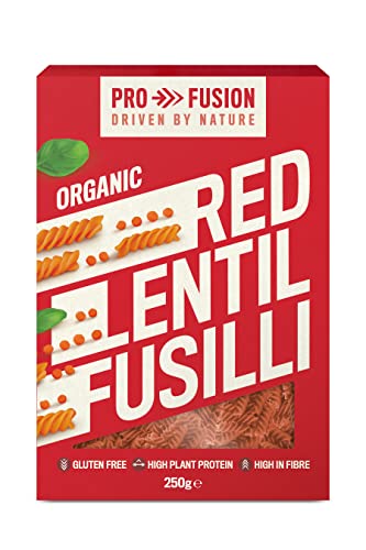 Profusion Organic Red Lentil Fusilli, 250g - Grain-Free, High Protein & Vegan-Friendly