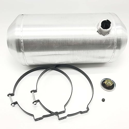 JSD 7 Gallons 10" x 22" Aluminum Spun Round Gas Tank Fuel Tank End Fill 1/4" NPT Outlet for Hotrod Ratrod by JSD AUTO PARTS - Used condition - US$86.37