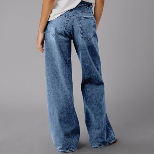Pantalones vaqueros elásticos holgados para mujer que estilizan las tallas grandes 7
