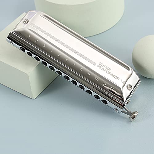 MEIeynt Harmonica chromatique Professionnel 12 Trous 48 tonalités de C avec étui et Chiffon de Nettoyage pour Joueur… - Les Beatles, Paul McCartney, John Lennon, RIngo Starr, George Harrison MEIeynt Harmonica chromatique Professionnel 12 Trous 48 tonalités de C avec étui et Chiffon de Nettoyage pour Joueur… – Image 3
