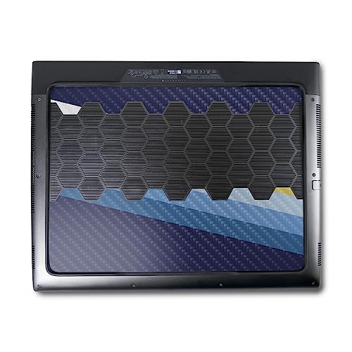 Image of MightySkins Carbon Fiber Skin Compatible with Alienware M18 R1 (2023) Full Wrap Kit - Cool Stripes | Protective, Durable Textured Carbon Fiber Finish | Easy to Apply & Change Styles | Made in The USA