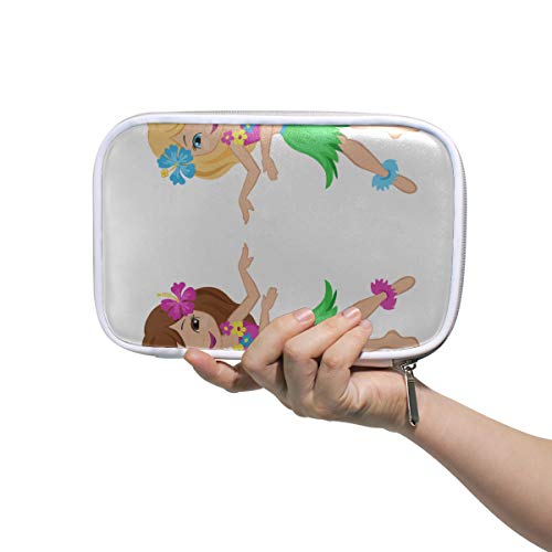 Preisvergleich Produktbild Kulturbeutel für Männer Kleine leidenschaftliche freundliche Hula tanzende Kinder Stationäre Box Make-up-Fall für Mädchen Multifunktionale Frauen Make-up-Fall für Männer Frauen