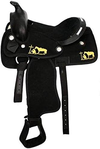 Barrel Racing Western Handmade Synthetic Cordura Horse Saddle Lightweight Trail Tack Equestrian Horse Saddle for Horse Riding Size: 10-18 inches Seat, UR21