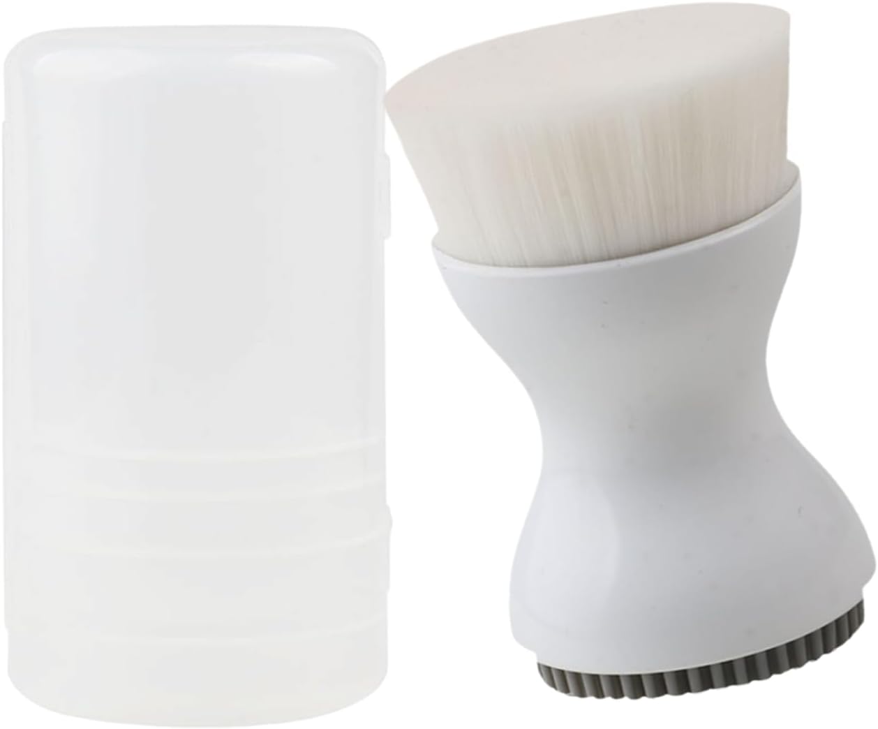 Facial Massager, Double-Sided Silicone Cleansing Tool, Portable Facial Scrub Brush, Skincare Device with Soft Bristles, Face Cleaner for Night Morning Travel and Hotel Use