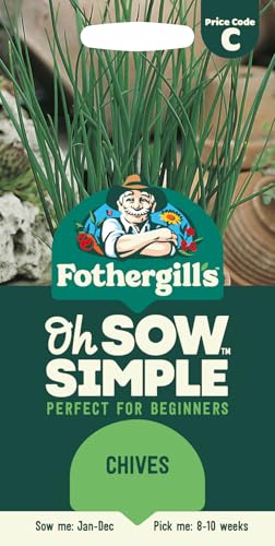 Fothergill's Oh Sow Simple, Chives Vegetable Seeds, Sow: Jan–Dec, Green