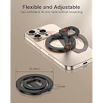 MagSafe Phone Grip Holder Dual-Sided Magnetic Finger Ring with Kickstand - Image 3