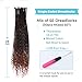 Sangtok 24in Single Ended 3 in 1 Dreadlock Extensions, 30pcs Ombre Burgundy Mixed Dreads Extensions Set SE Dreads with Curly Dreadlocks for White Women