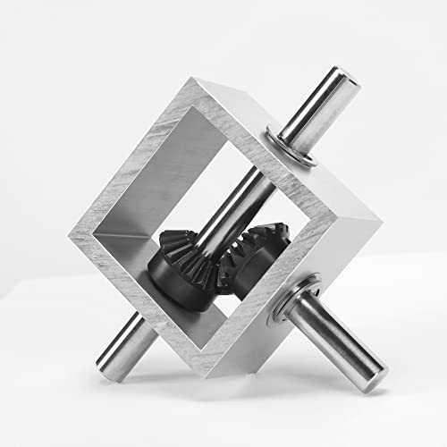 Image of ZORZA 1Pcs 1:1 Right Angle Bevel Gearbox 10mm Shaft Mechanical Build | Metal,90 Degree,20 Teeth,for Robotics Hobby Projects Simple Mechanical Assemblies,Connects Via Couplings and Pulley Gears