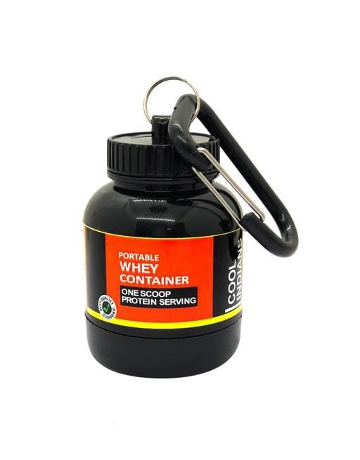 Portable Protein Powder Storage Bottle | Leakproof Supplement Container | Travel-Friendly Gym Accessory-Black-image-30