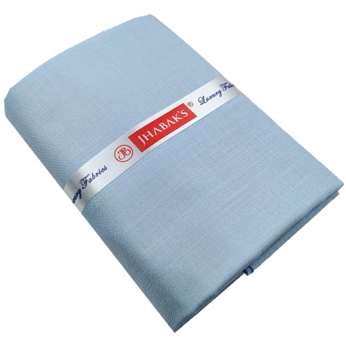 Image of JHABAK'S Premium Unstitched Shirt Fabric for Men Cotton Blend Material 2.25m Shirt Piece Cloth