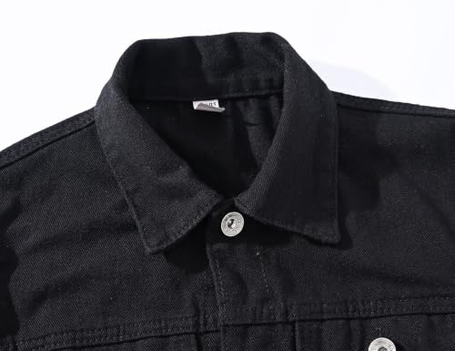 Image of Mens Classic Slim Fit Trucker Jean Denim Jacket Coat