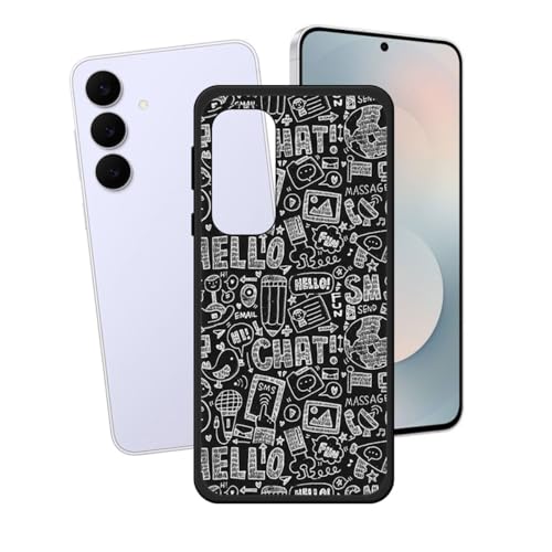 LCEHTOGYE �K�p Samsung Galaxy S25 FE�p�P�[�X�A�K�p Samsung Galaxy S25 FE (6,7")�ƌ݊����̂��钴���^�u���b�N�\�t�gTPU�V���R���Q���P�[�X�ی�J�o�[- LH24