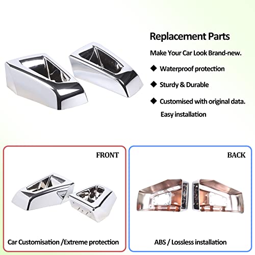 Abs Front Bumper Corner Bezel Cover,Front Bumper End Cap Cover Trim Replacement Parts For Hummer H2 2003-2009, Replacement (Chrome) #TOP3
