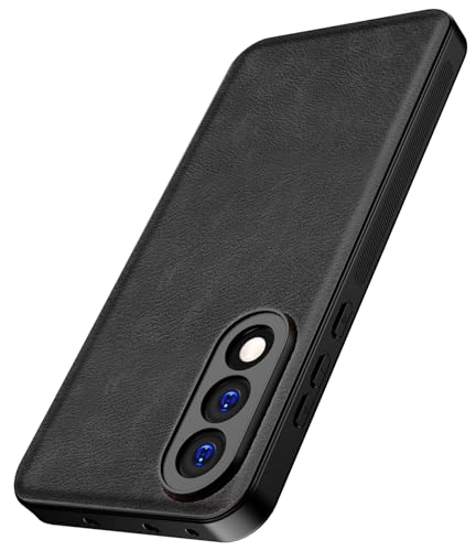 Image of Kapa Tux Leather Back Cover for OnePlus Nord 5 | Slim Shockproof Camera Protection Bumper Case (Black)